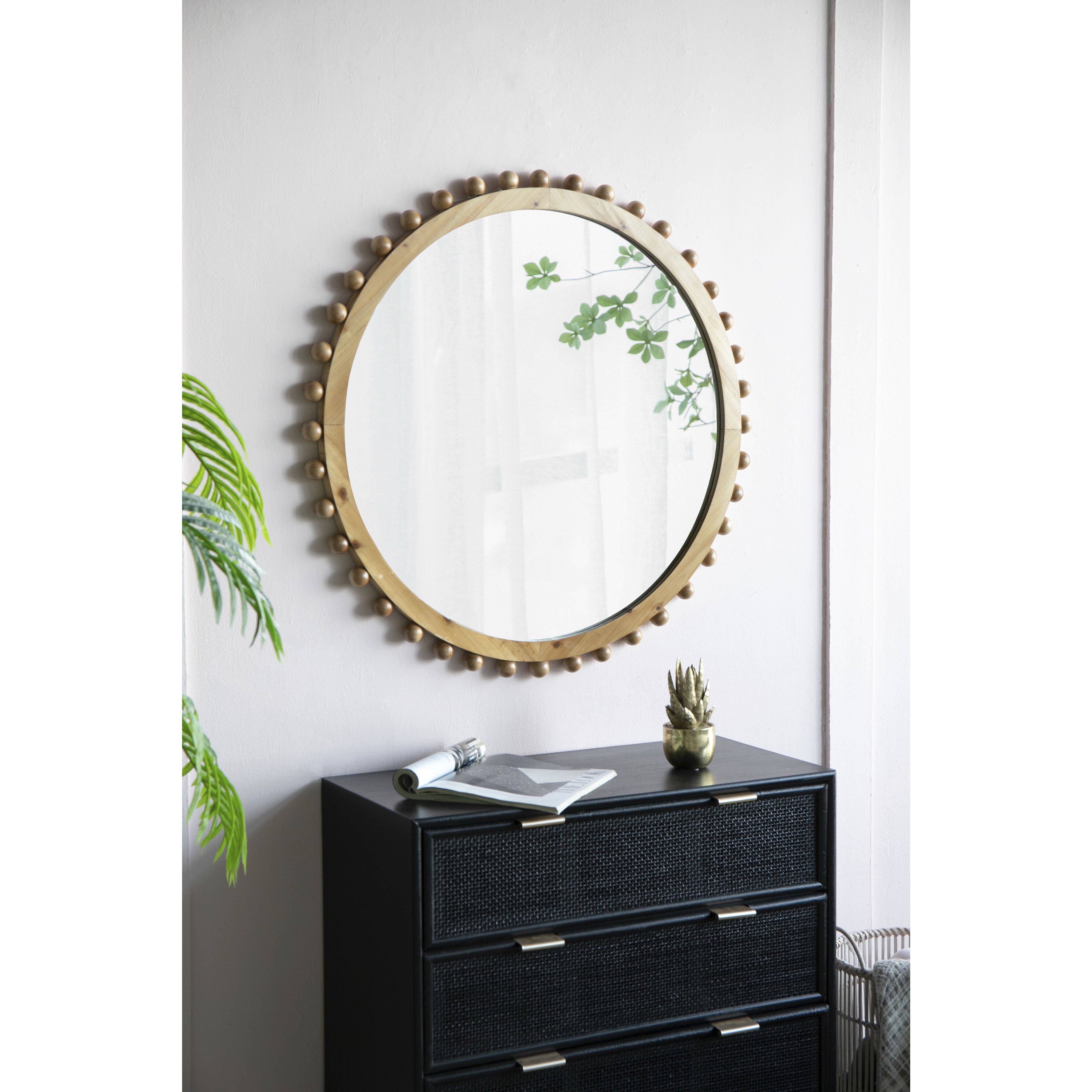 Jasper 33.5 X 33.5 inch Brown Wall Mirror