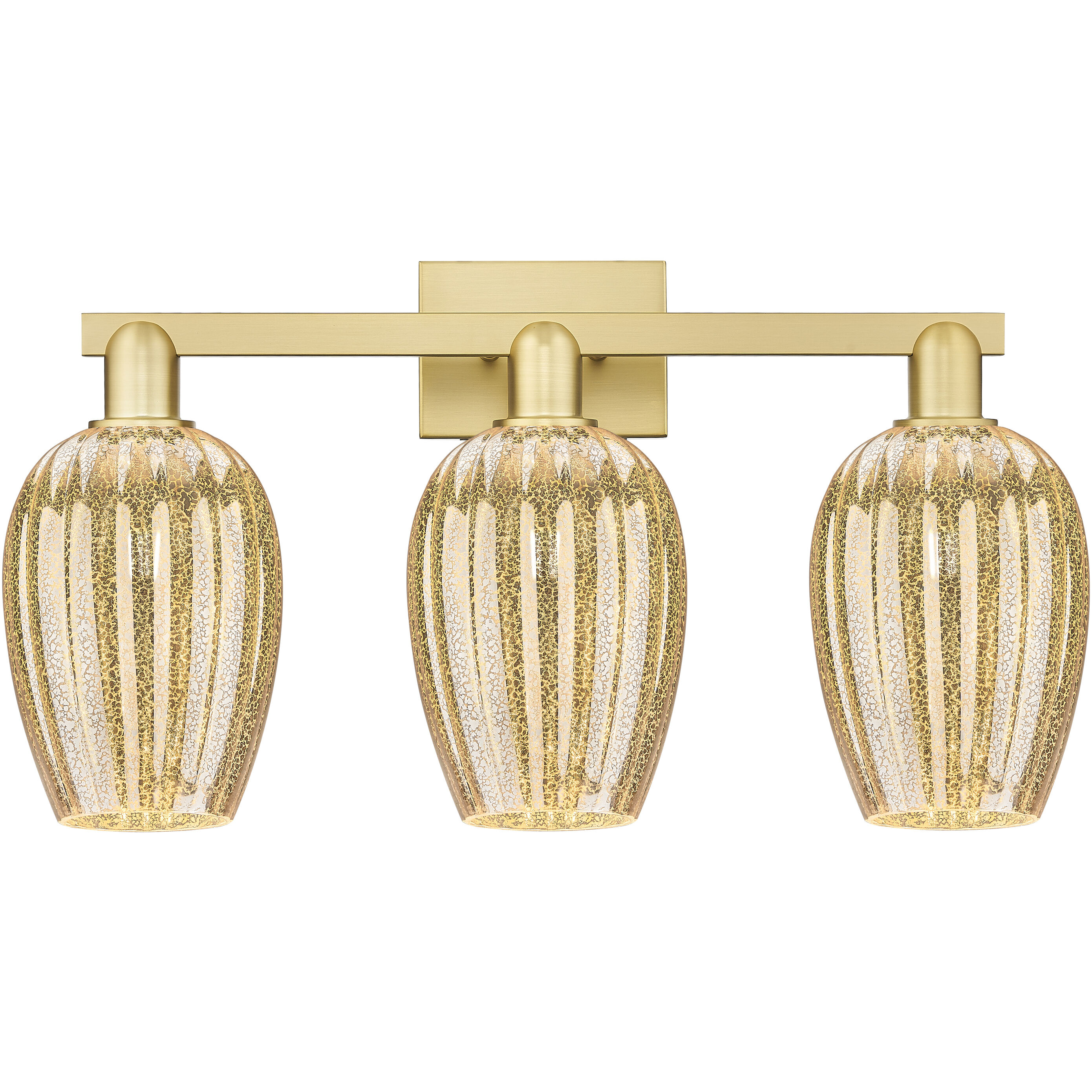Preston 3 Light 26 inch Satin Gold Bath Vanity Light Wall Light