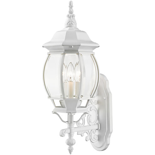 Frontenac 3 Light 22 inch Textured White Outdoor  Wall Lantern