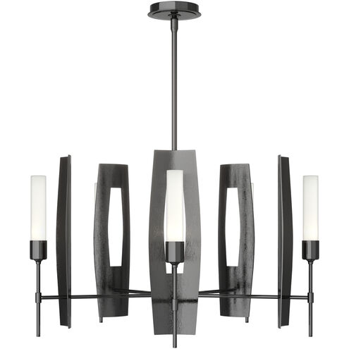 Passage 5 Light 30.3 inch Ink Circular Pendant Ceiling Light in Frosted
