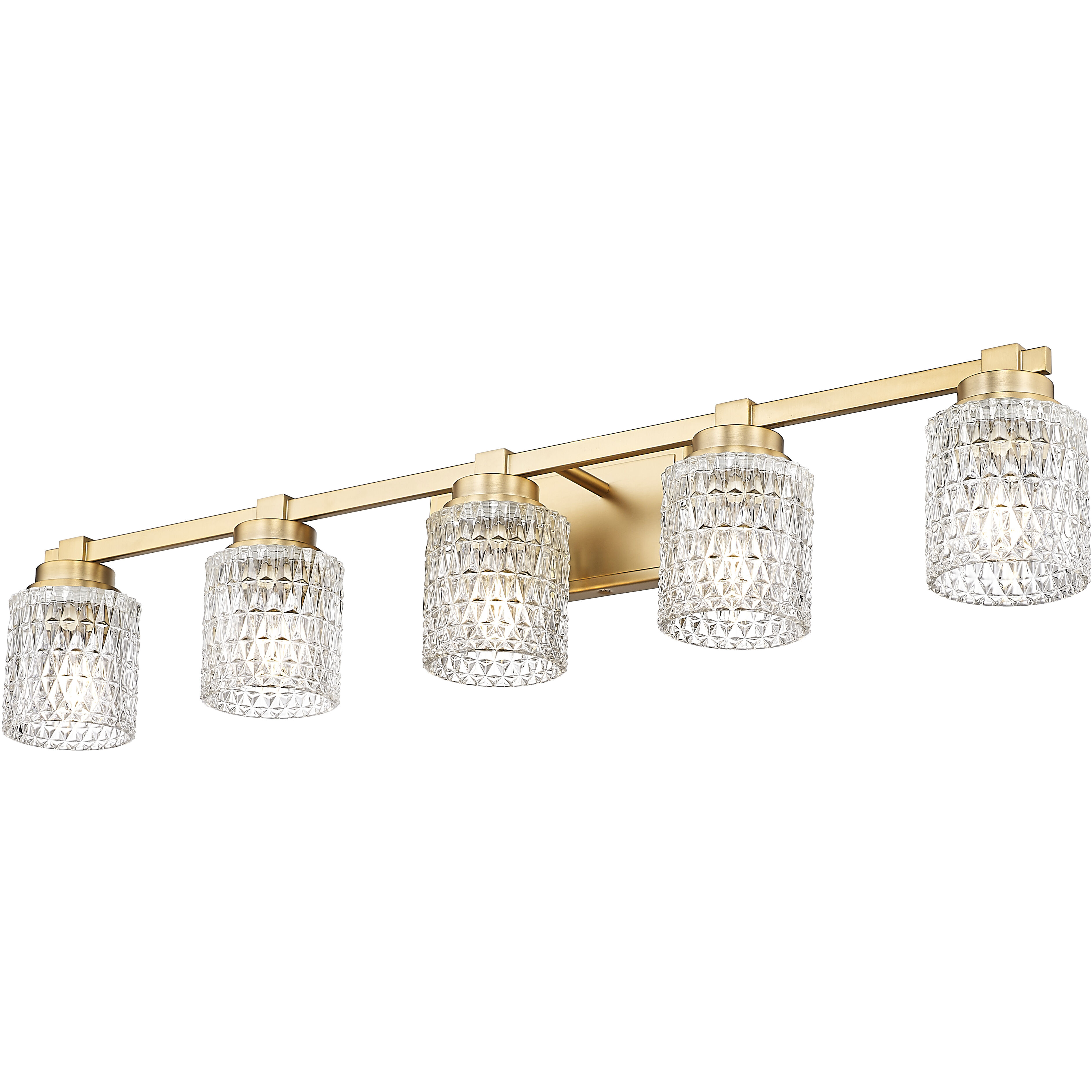 Jacqueline 5 Light 40.25 inch Modern Gold Bathroom Vanity Wall Light