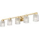 Jacqueline 5 Light 40.25 inch Modern Gold Bathroom Vanity Wall Light