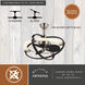 Galileo 7.72 inch Satin Nickel and Black with Matte Black Blades Ceiling Fan