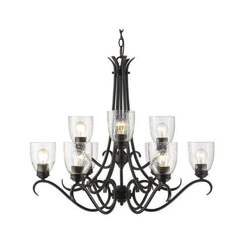 Parrish 9 Light 31 inch Matte Black Chandelier Ceiling Light, Large