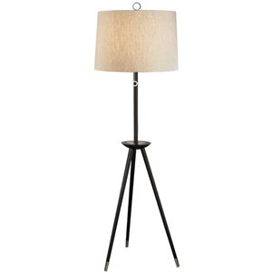 Jonathan Adler Ventana 69 inch 150 watt Ebonyed Wood with Polished Nickeled Floor Lamp Portable Light