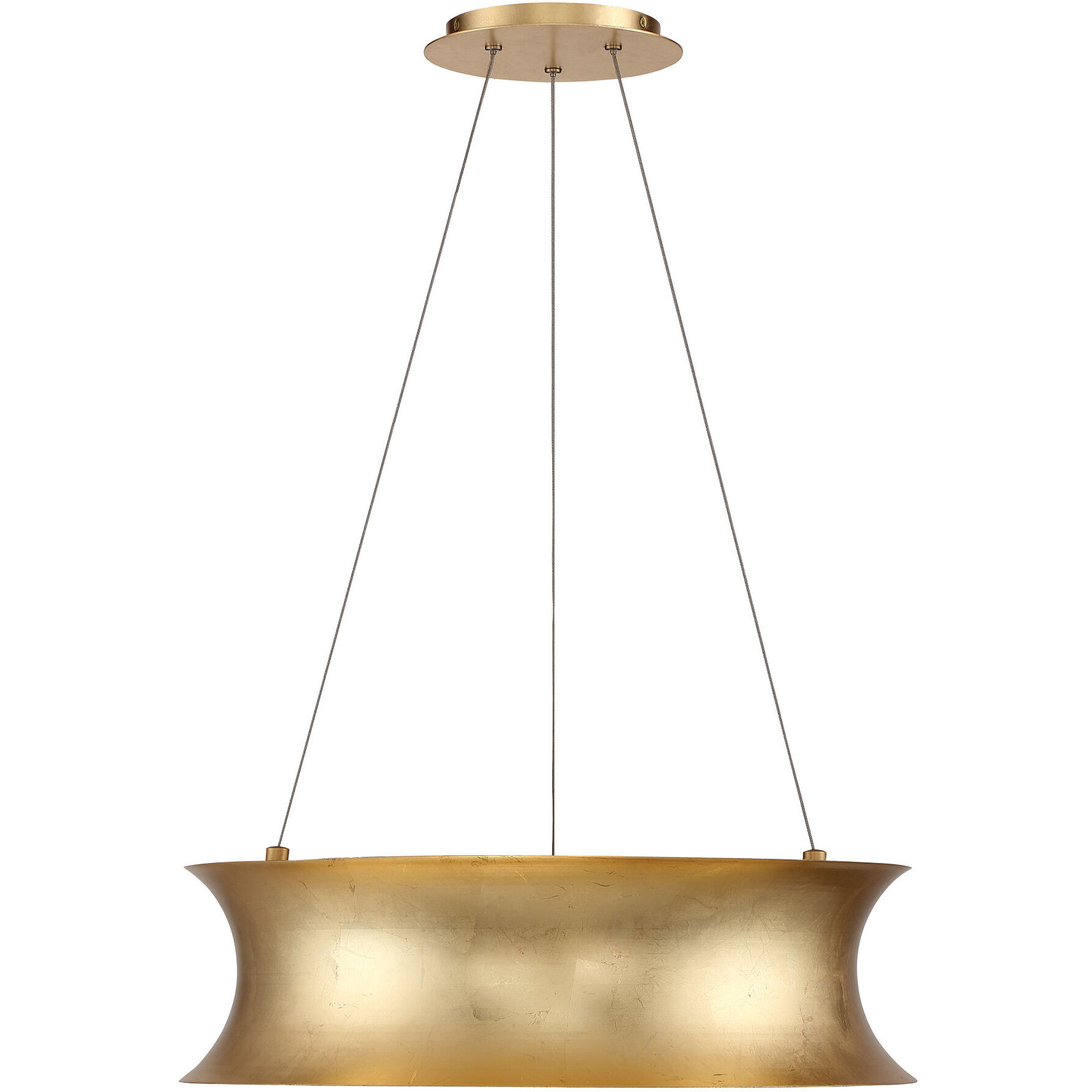 Tango LED 20 inch Gold Leaf Chandelier Ceiling Light