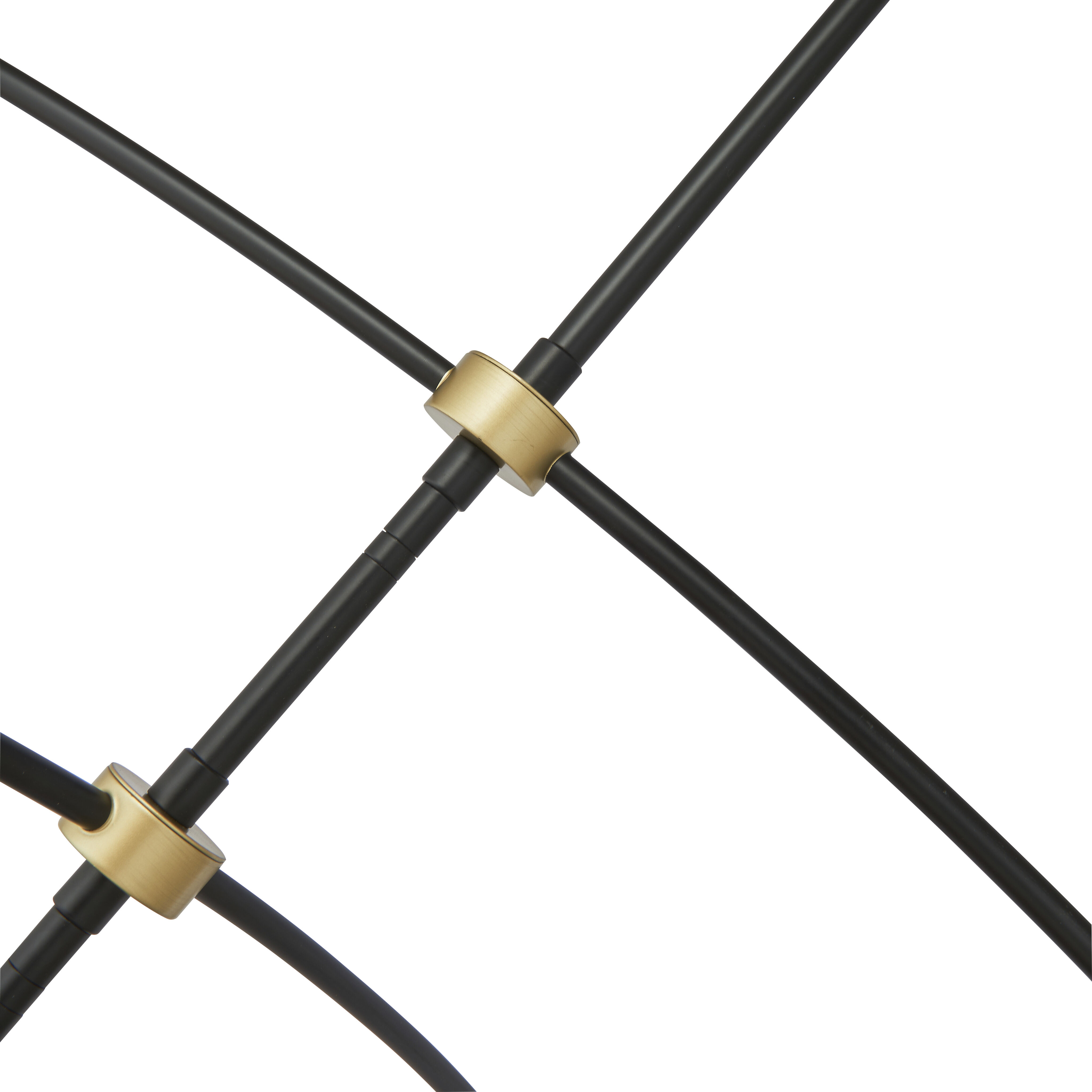 Athena LED 44.6 inch Matte Black and Brushed Brass Pendant Ceiling Light