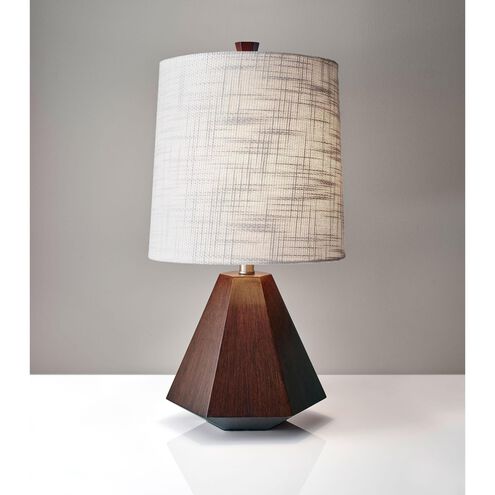 Grayson 25 inch 150.00 watt Walnut Birch Wood Table Lamp Portable Light