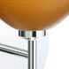 Brella 1 Light 6 inch Chrome Mini Sconce Wall Light in Halogen, Oak Glass