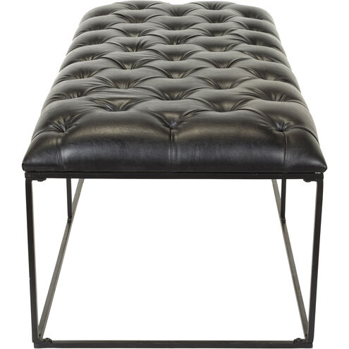 Savoy Black Upholstered Bench