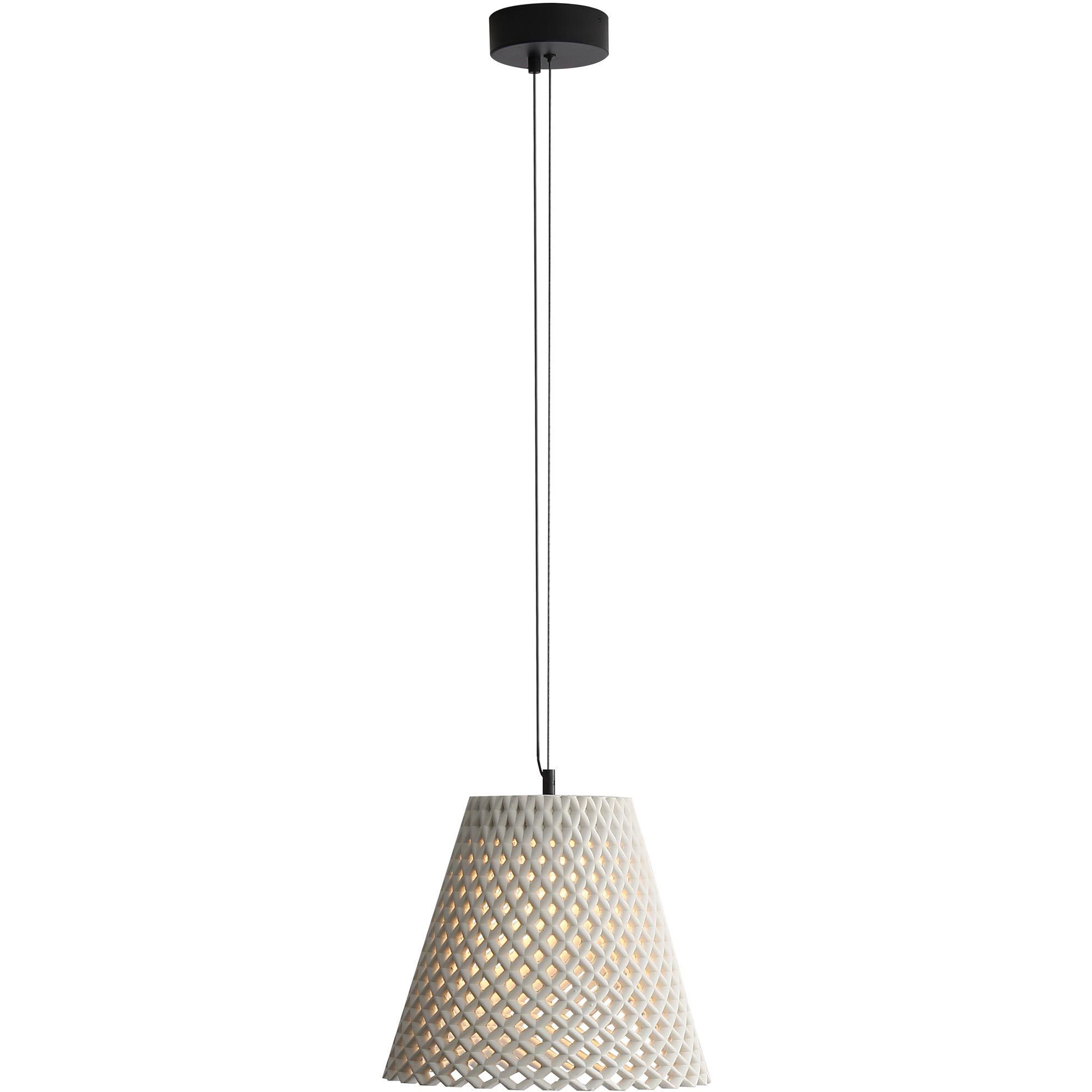 Clarus Pendant Ceiling Light in White Sandstone Cement