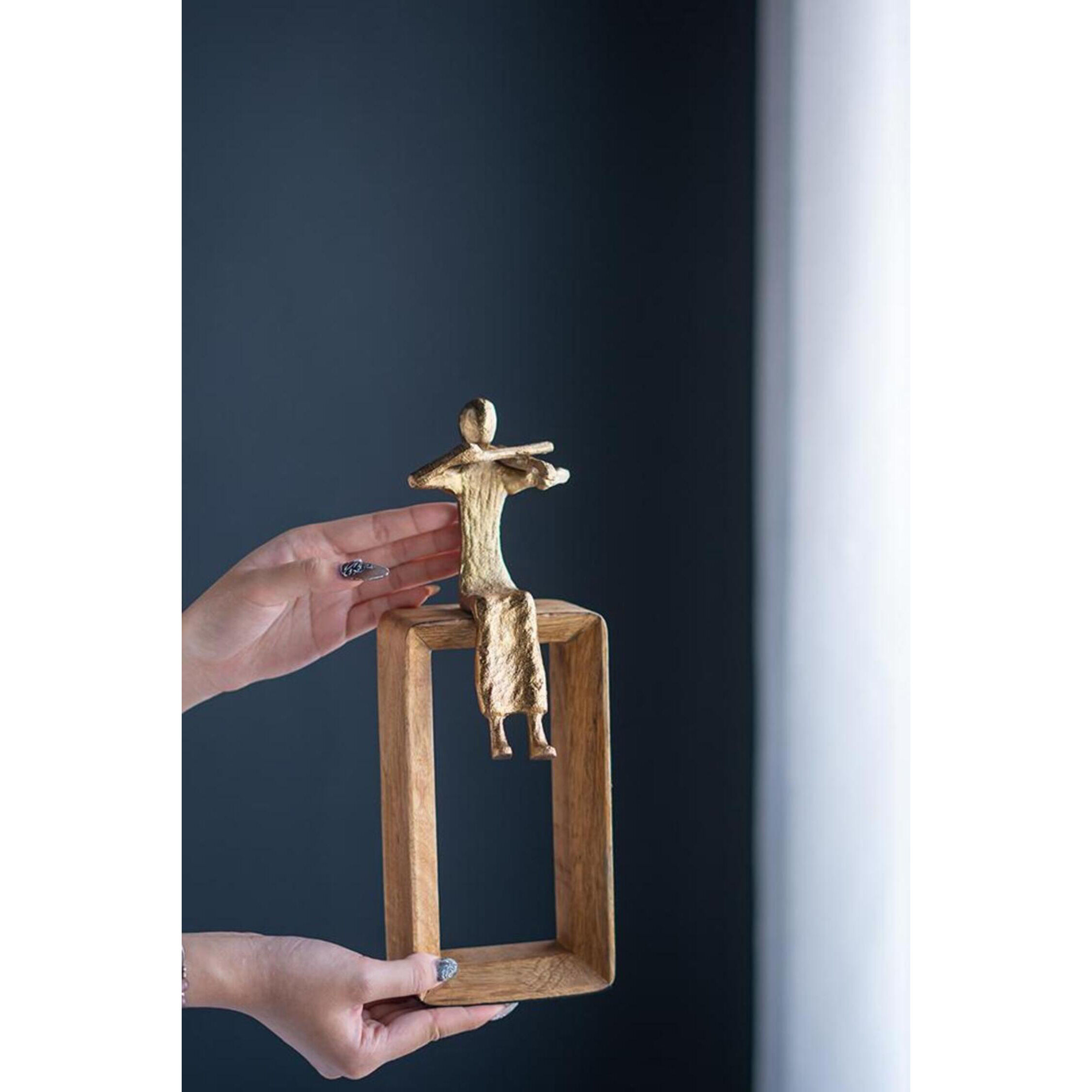 Musician Gold and Natural Figurine