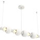 Torno Mandrel LED 53.3 inch Salt White with Chalk Linear Chandelier Ceiling Light