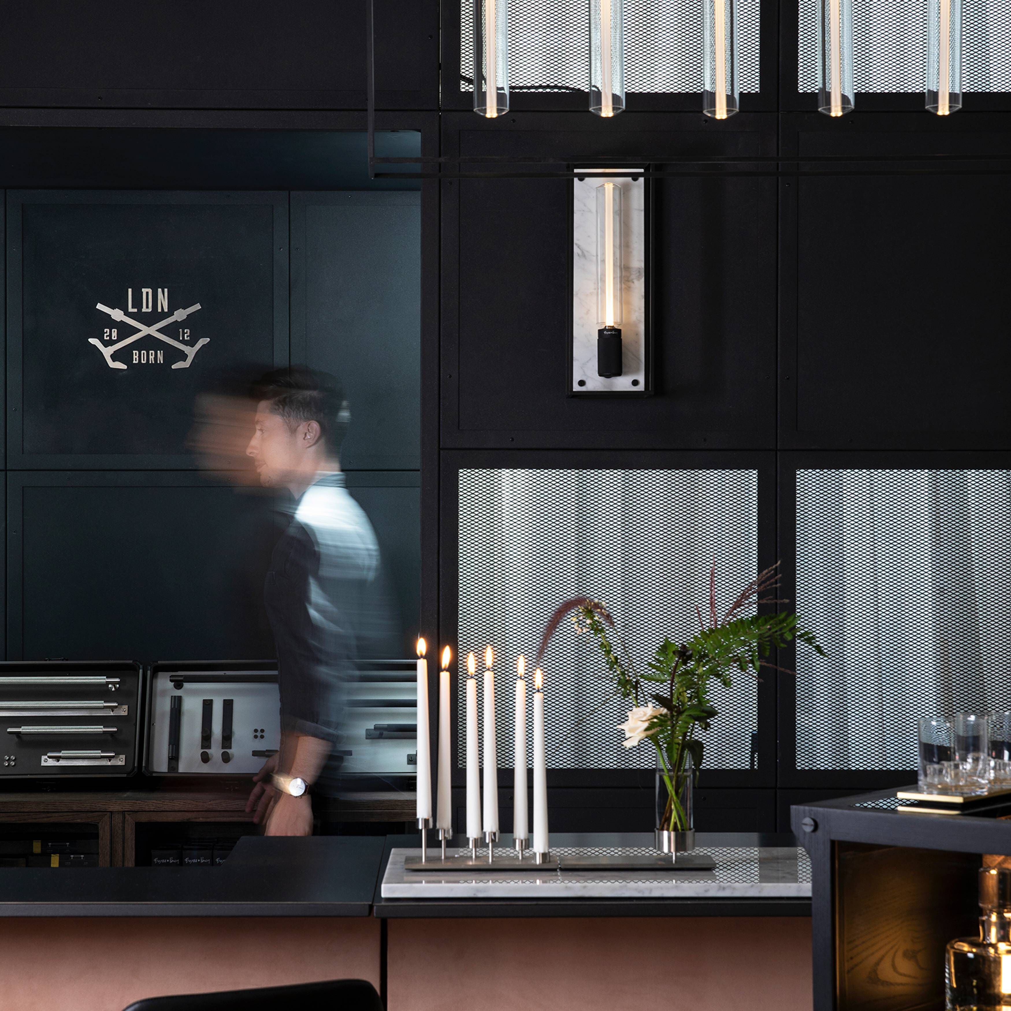 Caged 5 Light 43.31 inch White Marble Semi-Flush Mount Ceiling Light