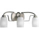 Wisten 3 Light 21 inch Brushed Nickel Bath Vanity Wall Light in Bulbs Not Included, Standard