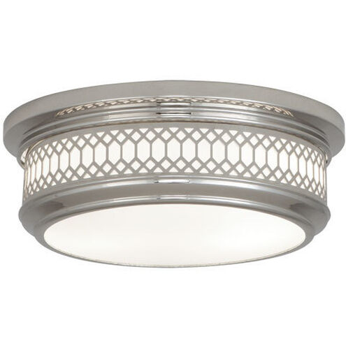 Williamsburg Tucker 2 Light 11.75 inch Polished Nickel Flushmount Ceiling Light