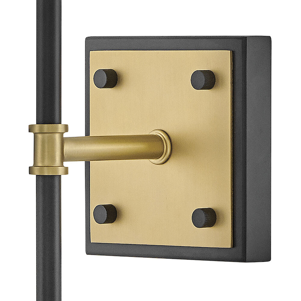 Saunders 1 Light 4.75 inch Black with Lacquered Brass Interior Wall Mount Wall Light
