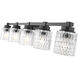 Jacqueline 5 Light 40.25 inch Matte Black Bathroom Vanity Wall Light