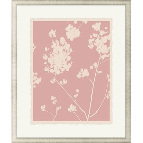 Wildflower Silhouette Pink and Beige and Neutral Framed Art