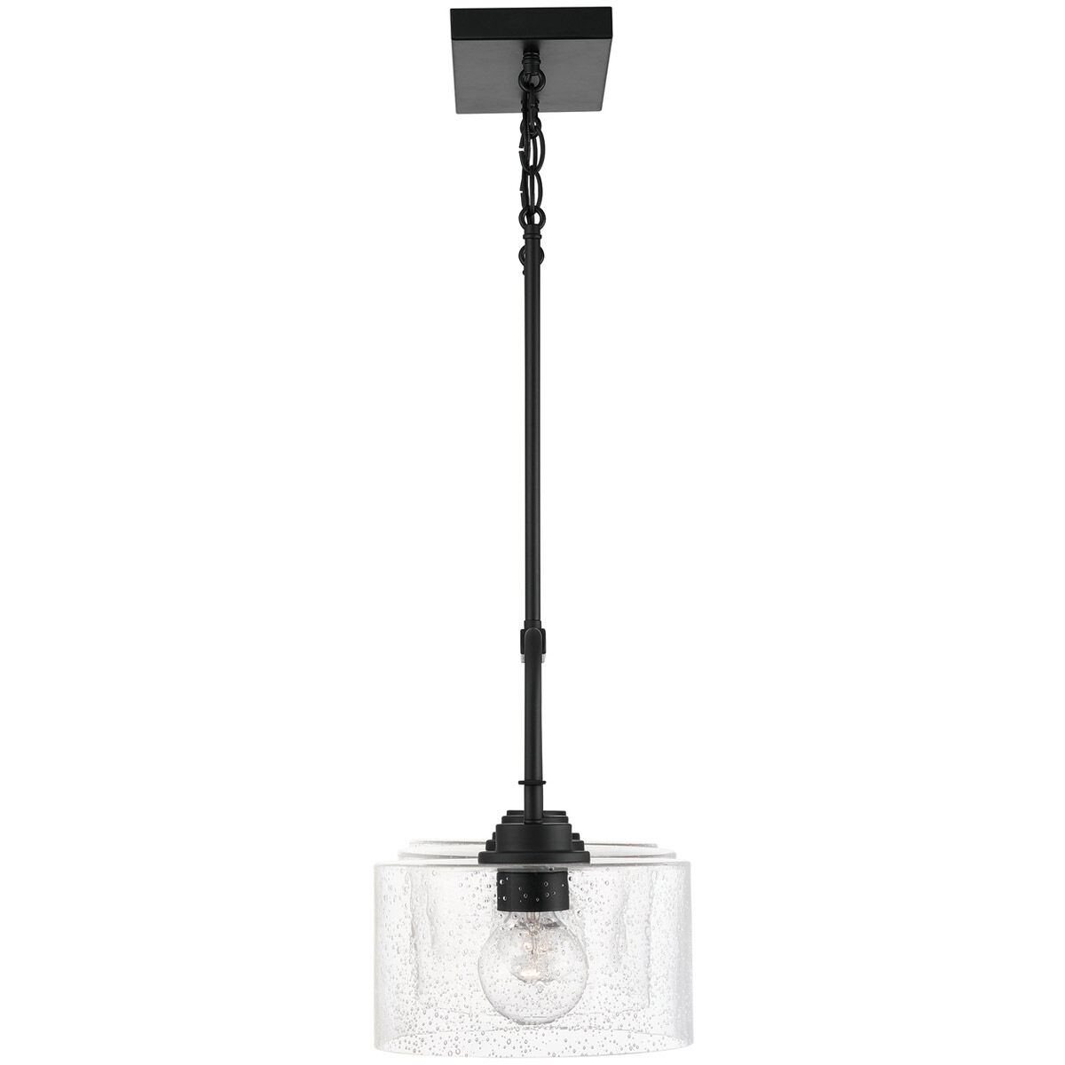 Elijah 3 Light 36 inch Matte Black Island Ceiling Light