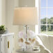 Lily 30 inch 100.00 watt Clear and Beige and Pink and Brown Table Lamp Portable Light