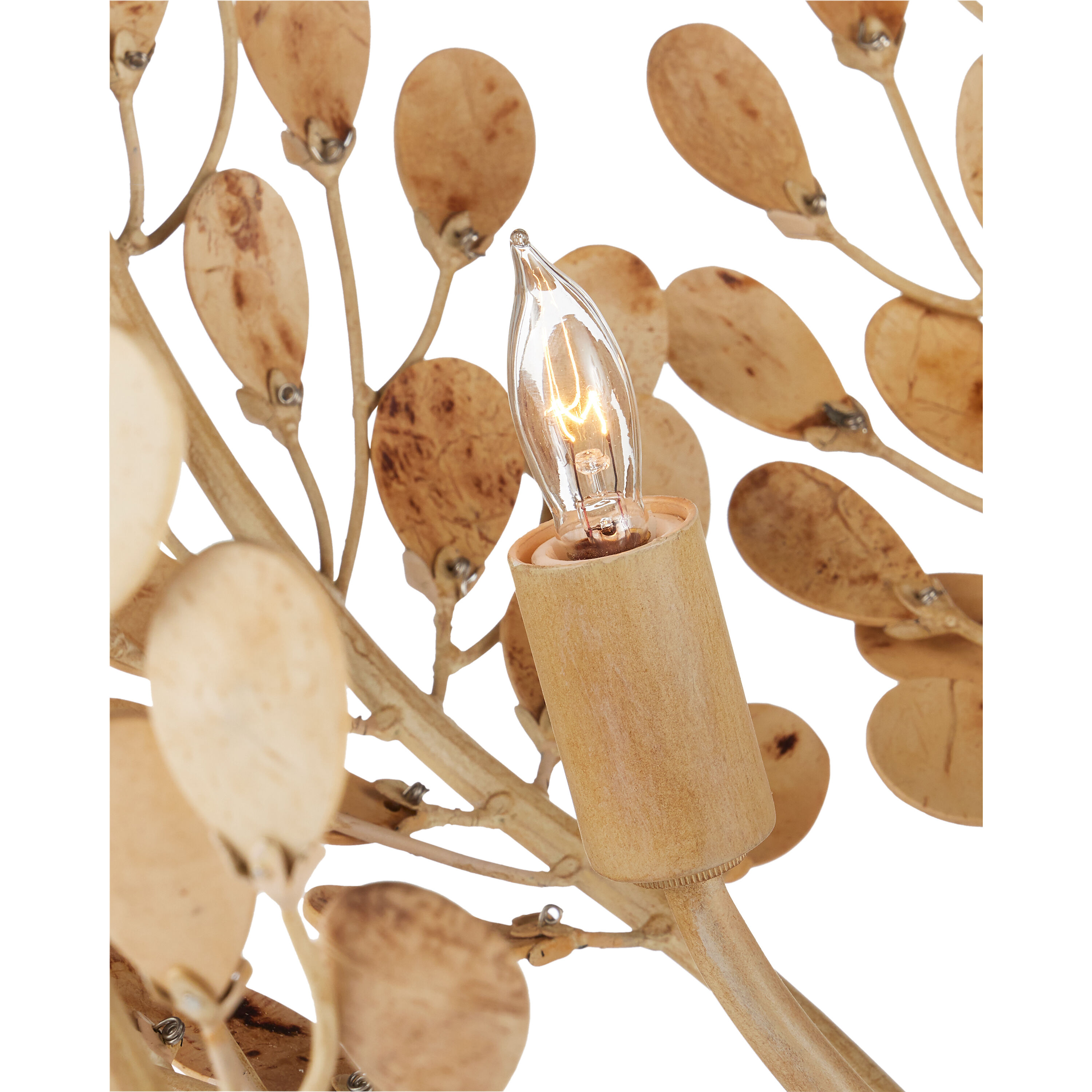 Maypan 4 Light 23.5 inch Coco Cream/Natural Chandelier Ceiling Light