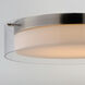 Duo LED 19.75 inch Satin Nickel Flush Mount Ceiling Light