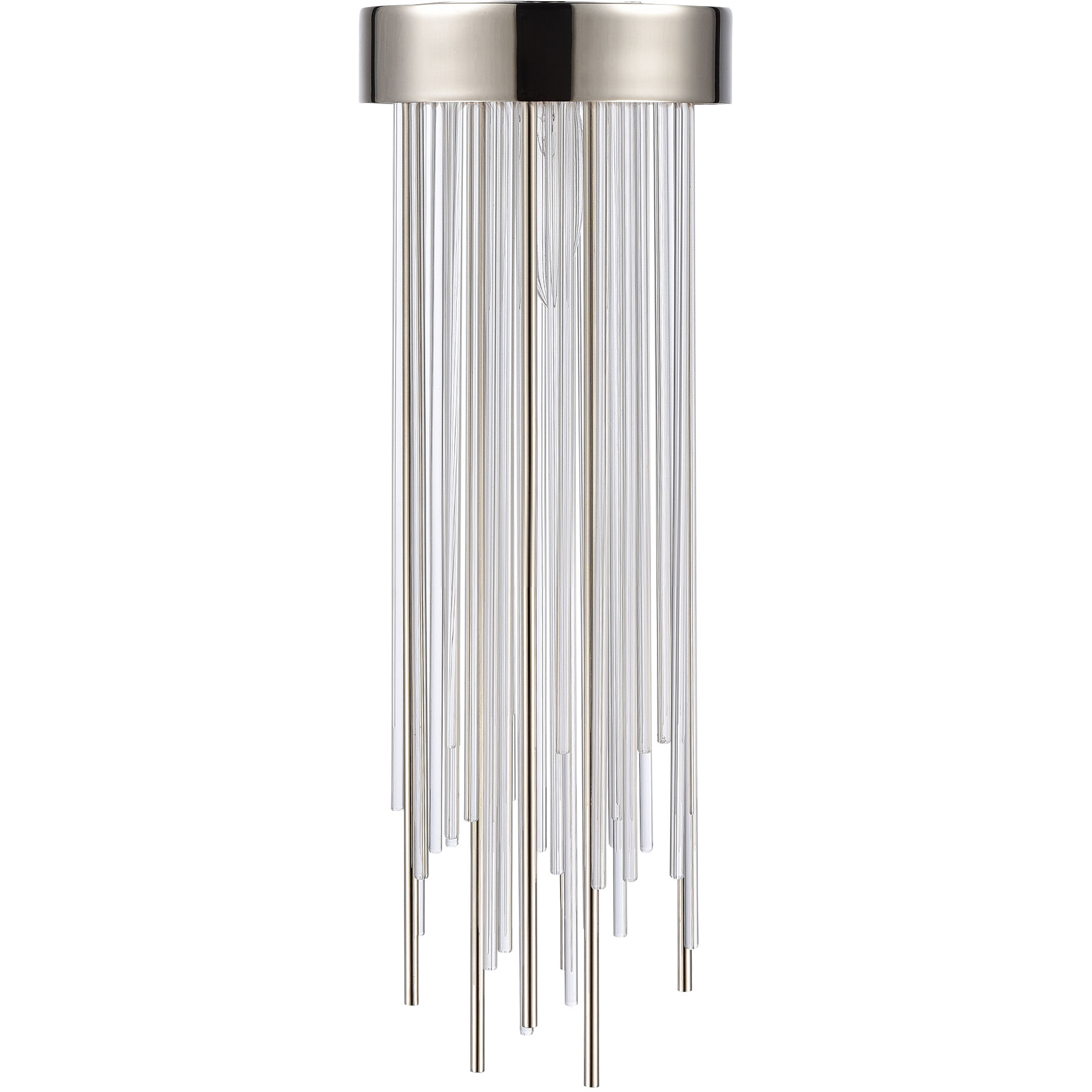 Waterfall 1 Light 5.88 inch Polished Nickel Mini Pendant Ceiling Light