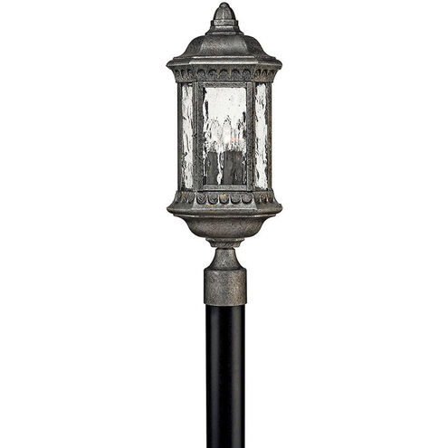 Regal LED 23 inch Black Granite Outdoor Post Mount Lantern