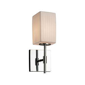 Limoges Collection 1 Light 5 inch Polished Chrome Wall Sconce Wall Light in Waterfall, Square with Flat Rim, Incandescent