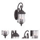 Bellagio 3 Light 24 inch Black Coral Exterior Wall Mount