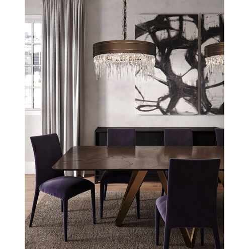 Natalie 5 Light 25.5 inch Antique Brass Chandelier Ceiling Light