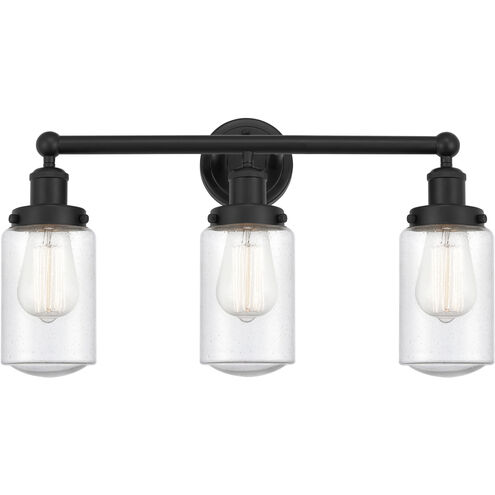 Dover 3 Light 24.5 inch Matte Black Bath Vanity Light Wall Light