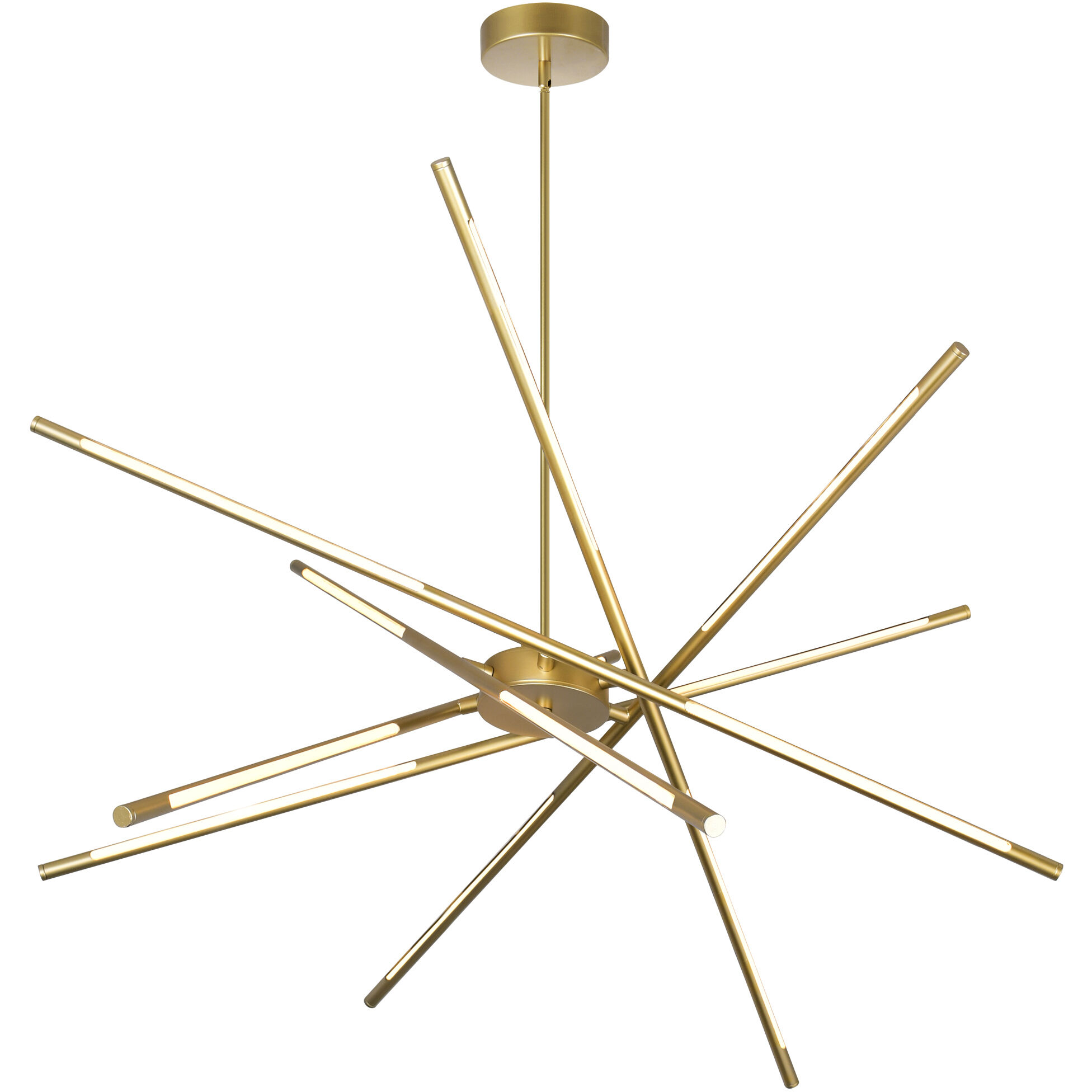 Oskil LED 43 inch Satin Gold Chandelier Ceiling Light