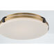 Arclume LED 18.75 inch Legacy Brass and Dark Matte Black Flush Mount Ceiling Light