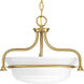 George 2 Light 16.5 inch Brushed Bronze Semi-Flush Mount Convertible Ceiling Light