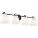 Fusion Collection - Pavia Family 4 Light 33.75 inch Matte Black Bath/Vanity Wall Light, EVOLV