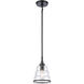 Boyer 1 Light 6.5 inch Matte Black Mini Pendant Ceiling Light