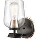 Remy 1 Light 4.5 inch Black Satin Nickel Bath Vanity Light Wall Light