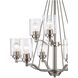 Mod Pod 9 Light 29 inch Brushed Nickel Chandelier Ceiling Light