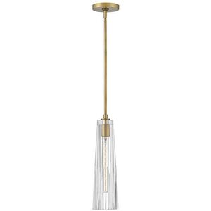 Cosette LED 5 inch Heritage Brass Pendant Ceiling Light in Heritage Brass / Clear