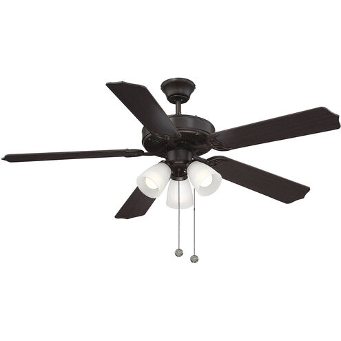 First Value 52 inch English Bronze with Walnut and Chestnut Blades Ceiling Fan