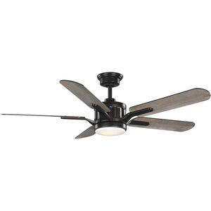Claret 54 inch Oil Rubbed Bronze with Antique Wood/Chestnut Blades Ceiling Fan