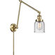 Small Bell 30 inch 3.50 watt Antique Brass Swing Arm Wall Light, Franklin Restoration