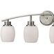Casual Mission 4 Light 28 inch Brushed Nickel Vanity Light Wall Light