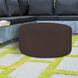 Universal 18 inch Seascape Chocolate Outdoor Round Ottoman with Slipcover
