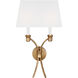 C&M by Chapman & Myers Westerly 2 Light 13.5 inch Antique Gild Wall Bath Fixture Wall Light
