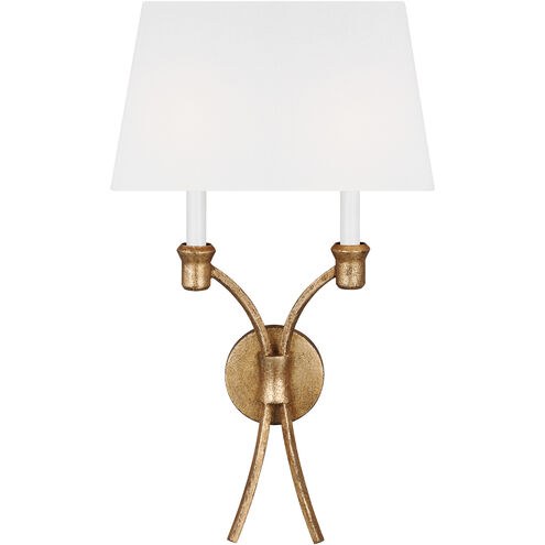 C&M by Chapman & Myers Westerly 2 Light 13.5 inch Antique Gild Wall Bath Fixture Wall Light