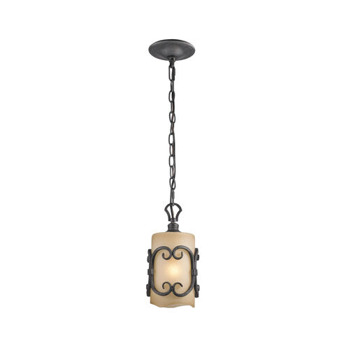 Madera 1 Light 6 inch Black Iron Mini Pendant Ceiling Light