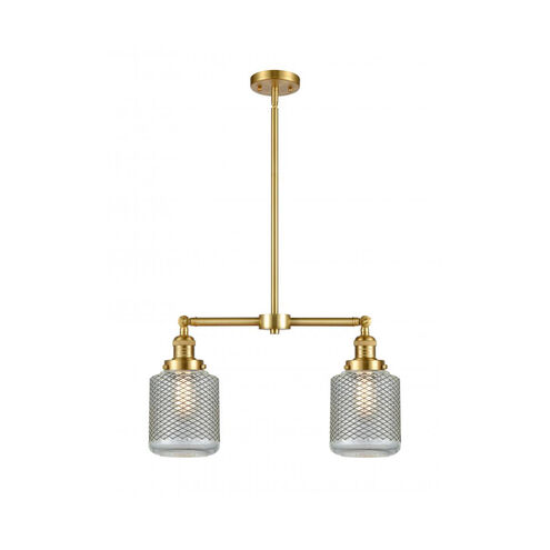 Franklin Restoration Stanton 2 Light 23 inch Satin Gold Chandelier Ceiling Light, Franklin Restoration